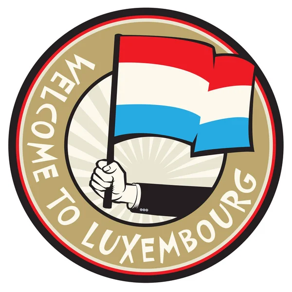 País de Luxemburgo signo de bienvenida — Archivo Imágenes Vectoriales