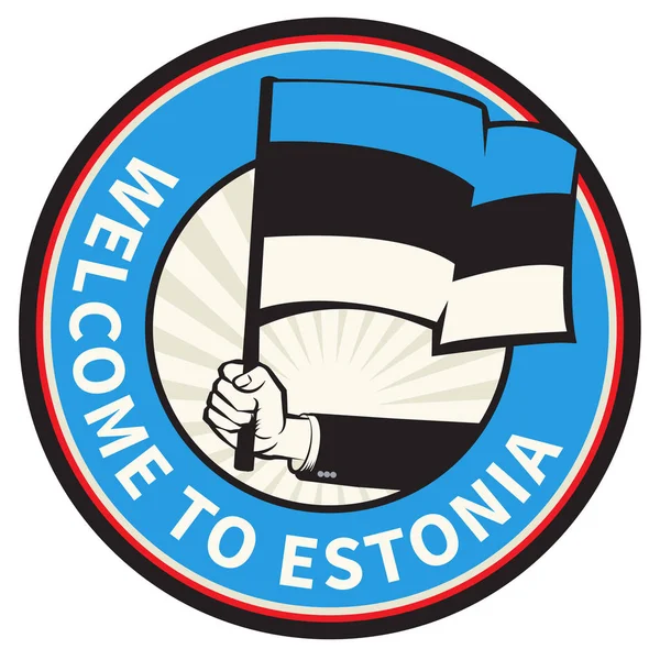 Estonie pays signe de bienvenue — Image vectorielle