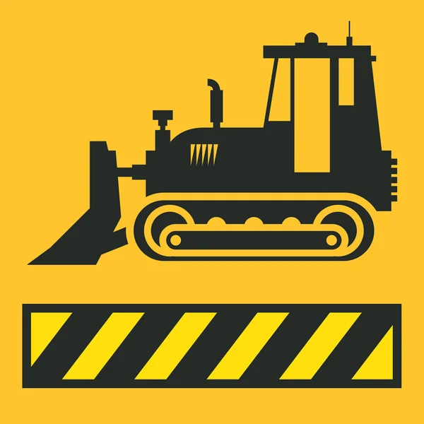 Tractor icon or sign — Stock Vector