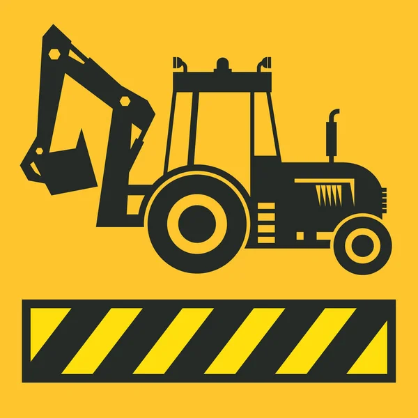 Traktor ikonu nebo označení — Stockový vektor