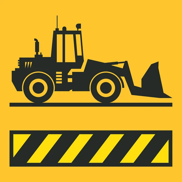 Icône ou signe du tracteur — Image vectorielle