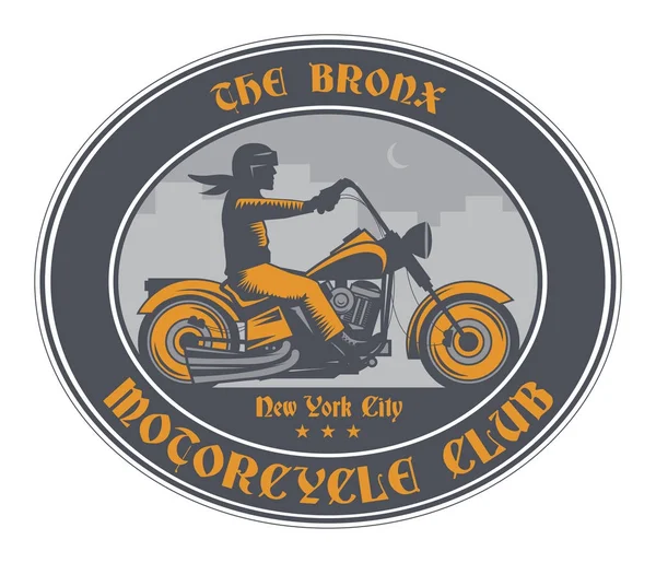 Лейбл Motorcycle Club — стоковый вектор