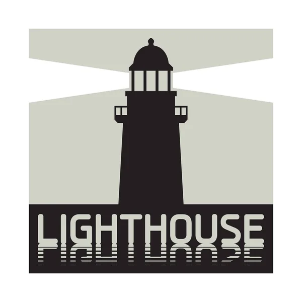 Lighthouse emblem or sign — Stock Vector
