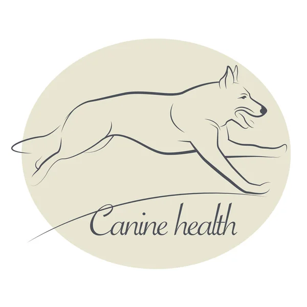 Abstracte hond gezondheid symbool — Stockvector