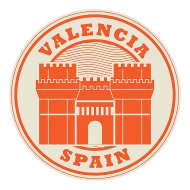 Damga ile kelime Valencia, İspanya