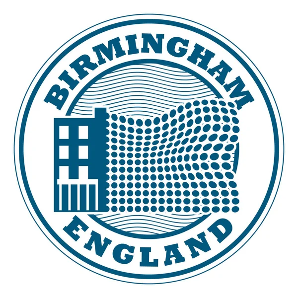 Sello con texto Birmingham, Inglaterra — Archivo Imágenes Vectoriales