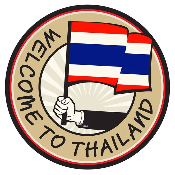 Tailândia país sinal de boas-vindas — Vetor de Stock