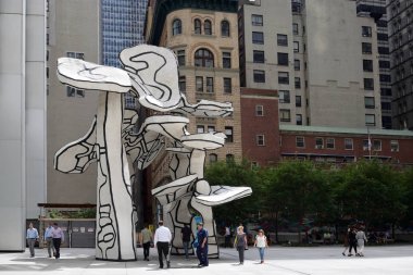 Jean Dubuffet - aşağı Manhattan dört ağaç grup heykel