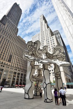 Jean Dubuffet - aşağı Manhattan dört ağaç grup heykel
