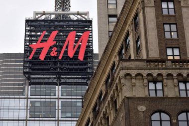 H ve M mağaza Manhattan'da, Nyc imzalamak