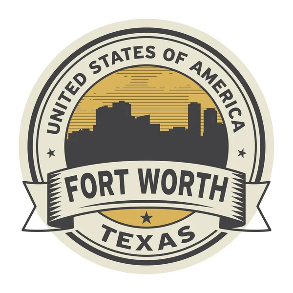 Stempel oder Etikett mit dem Namen des Fort Value, Texas — Stockvektor