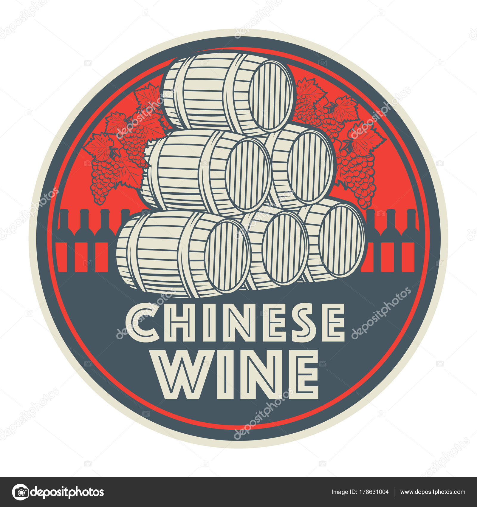 Vintage wine label or stamp — Stock Vector © _fla 178631004