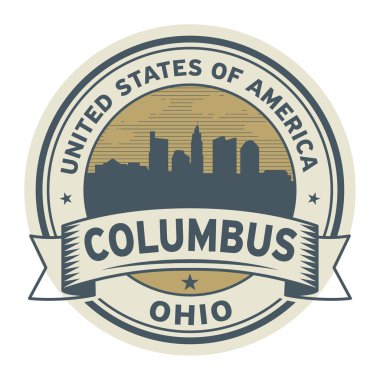 Damga veya etiket adı Columbus, Ohio ile