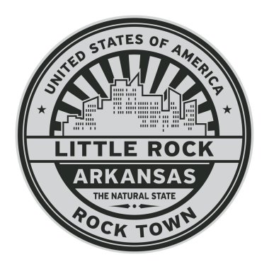 Damga veya metin Little Rock, Arkansas etiketi