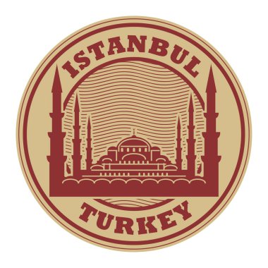 Damga veya etiketini taşıyan deyişle Istanbul, Türkiye 
