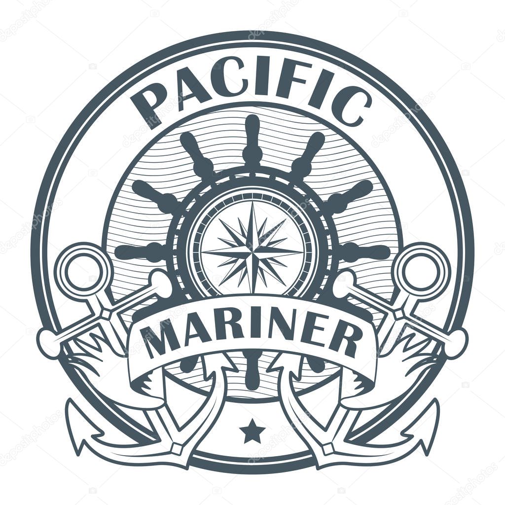 Stamp or label with the words Pacific Mariner