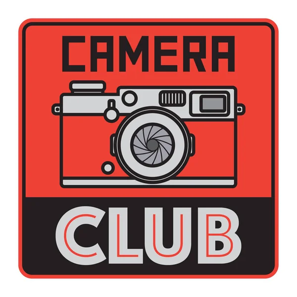 Caméra club, photographie logo design — Image vectorielle