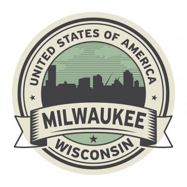 damga veya milwaukee, wisconsin adını etiketi