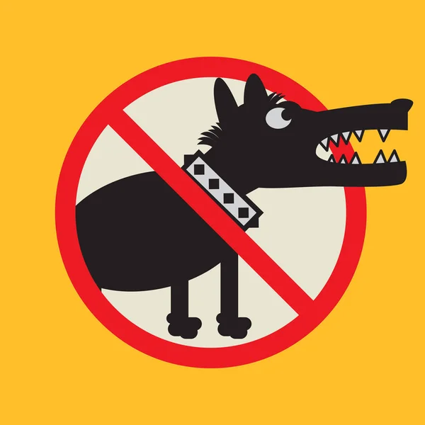 怒っている犬の記号またはシンボル — ストックベクタ