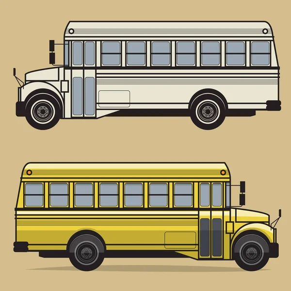 Yellow School Bus — Stock Vector