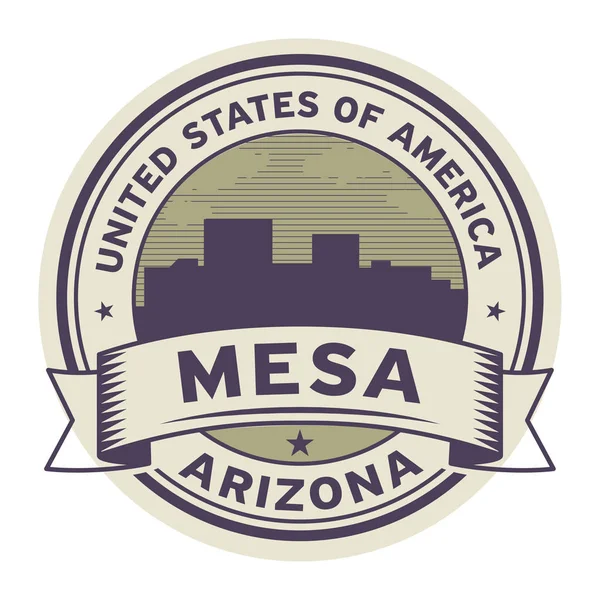 Stamp or label with name of Mesa, Arizona — Stock Vector