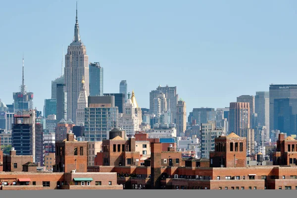 Manhattan, vista de Brooklyn Bridge — Fotografia de Stock