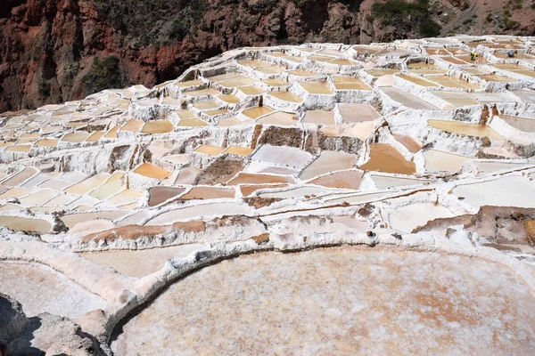 Terrassenförmige Salinen, Peru — Stockfoto