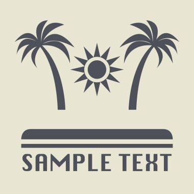 Beach Tatil simgesini veya işareti