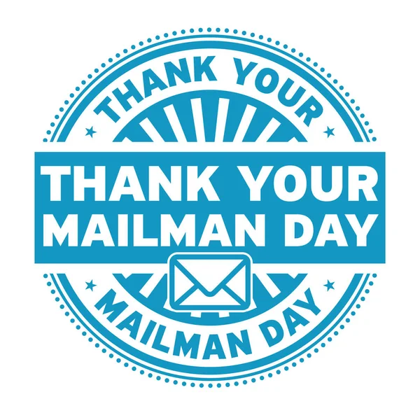 Ευχαριστούμε την ημέρα σου Mailman καουτσούκ σφραγίδα — Διανυσματικό Αρχείο