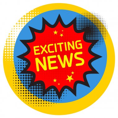 Heyecan verici haberler posteri veya başlığı