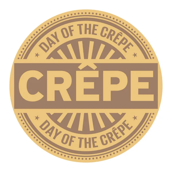 El día del sello de goma Crepe — Archivo Imágenes Vectoriales
