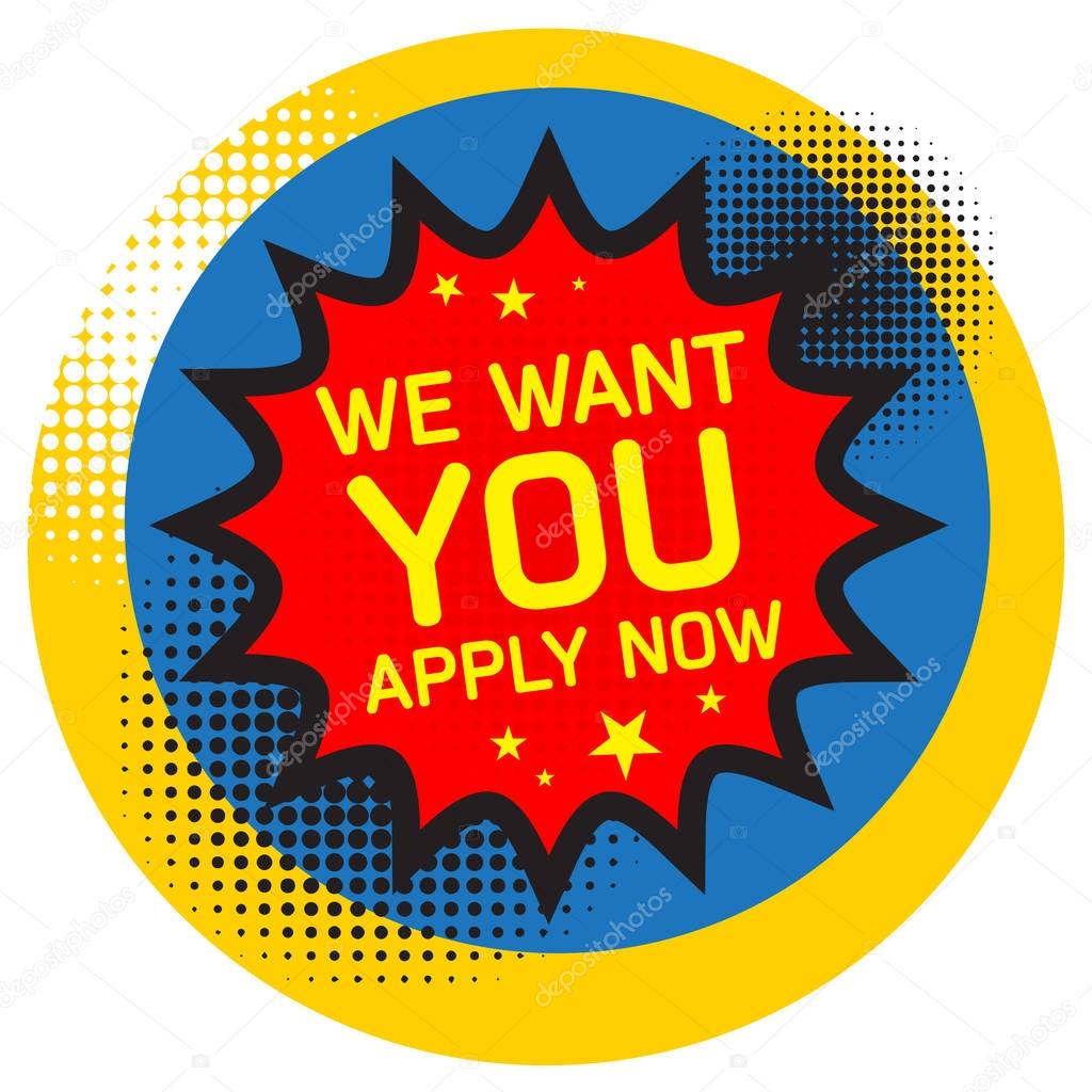 We Want You Poster — Stock Vector © _fla #182411168