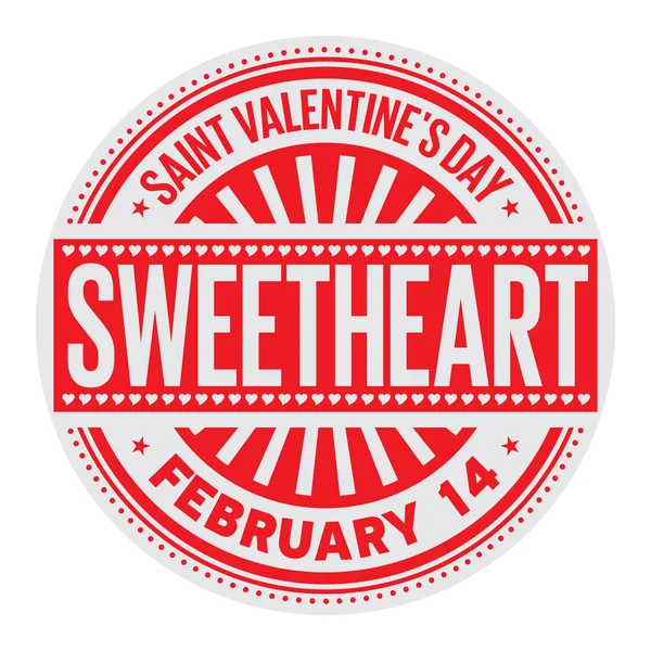 Sweetheart - alla hjärtans dag affisch — Stock vektor