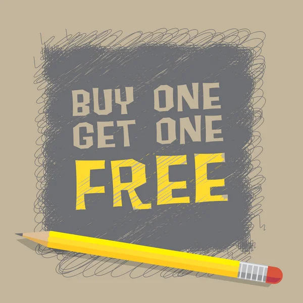 Köp en, få en gratis affisch — Stock vektor