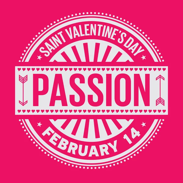 Leidenschaft - Valentinstag-Plakat — Stockvektor
