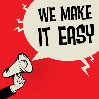 Megafon el iş kavramı biz kolay yapmak