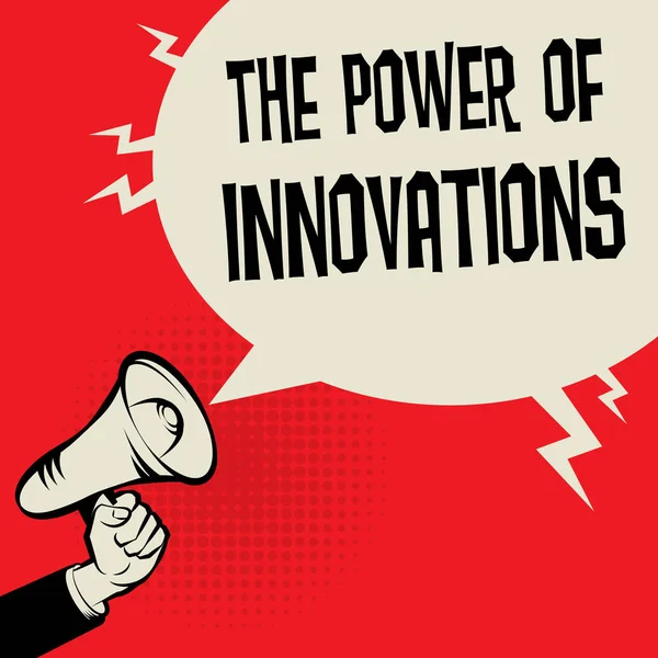 Мегафон рука бізнес концепції влади інновацій — стоковий вектор