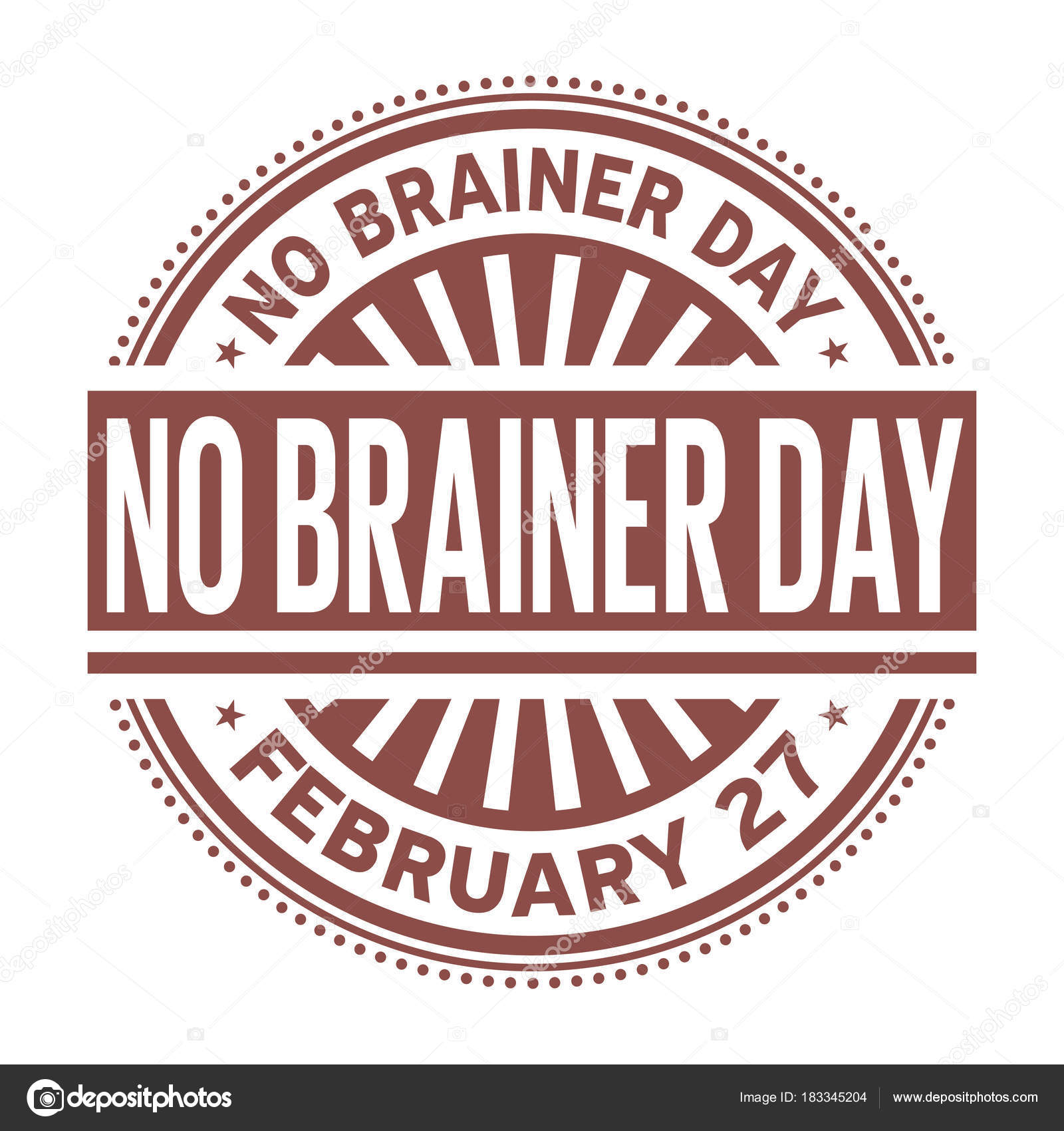 No Brainer Day rubber stamp Stock Vector by ©_fla 183345204
