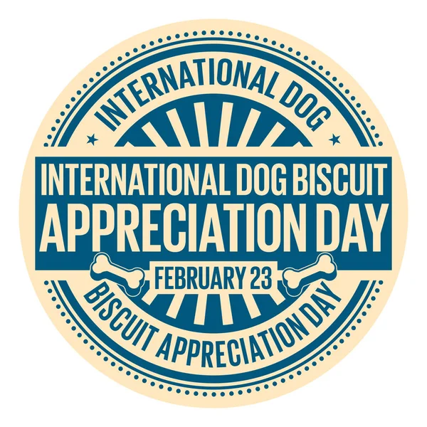 Mezinárodní Dog Biscuit zhodnocení den — Stockový vektor