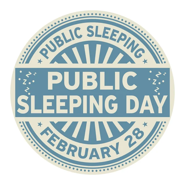 Veřejné spací den razítko — Stockový vektor