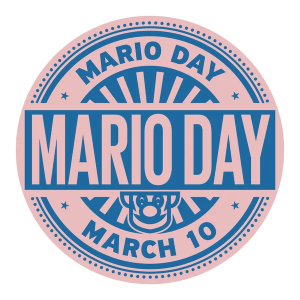 Mario Day damgası — Stok Vektör