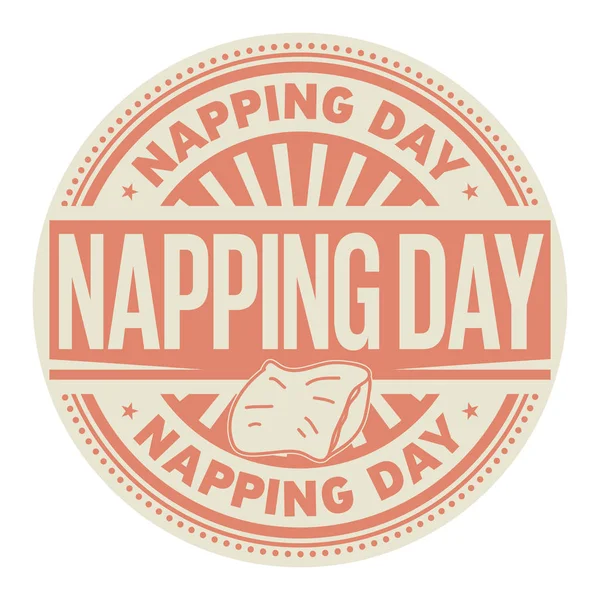 Napping Day, rubber stamp — Stock Vector