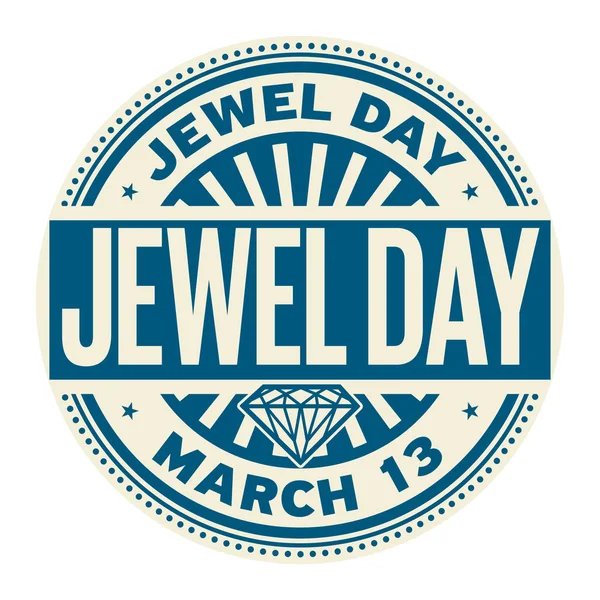 Jewel Day stamp — Stock Vector