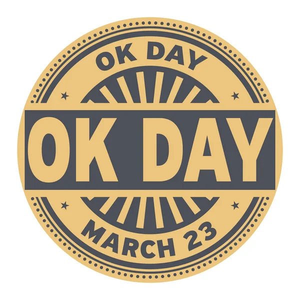 OK Day stamp — Stock Vector