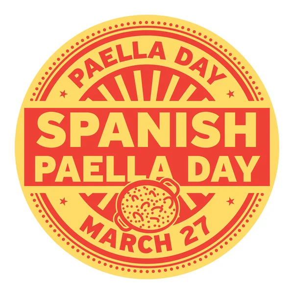 Španělská Paella denní razítko — Stockový vektor