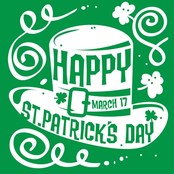 St. patricks dag groene achtergrond — Stockvector