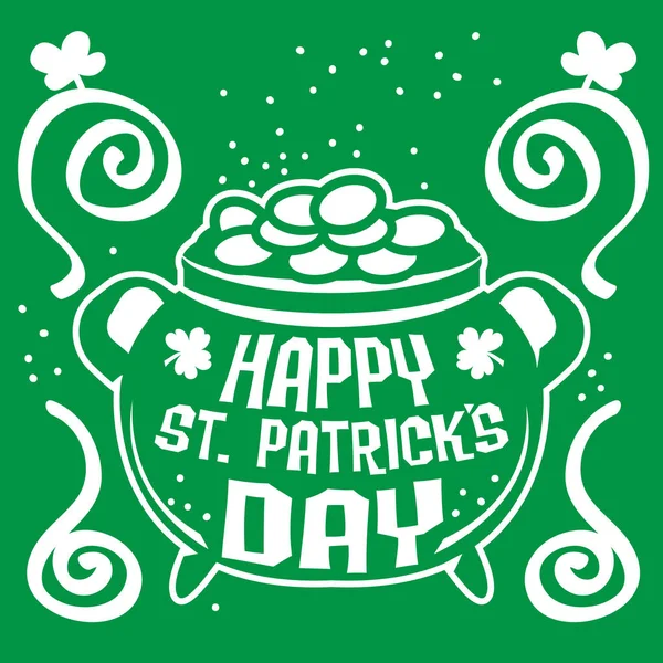 St. Patricks Day Contexte vert — Image vectorielle