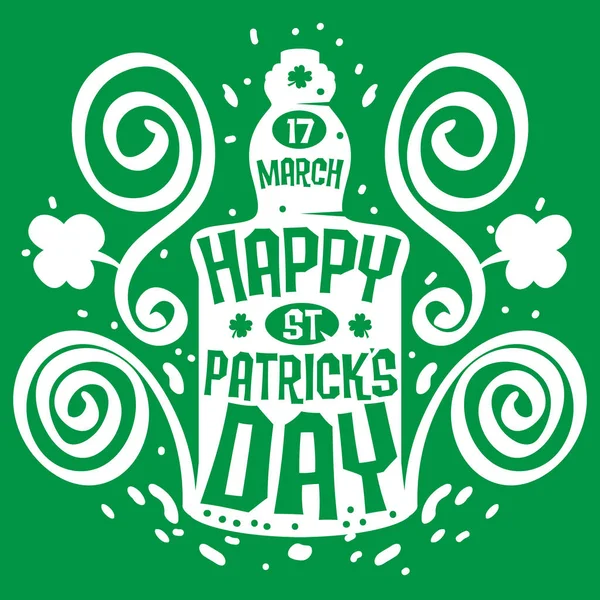 Día de San Patricio fondo verde — Vector de stock