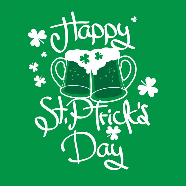 St. Patricks Day Contexte vert — Image vectorielle