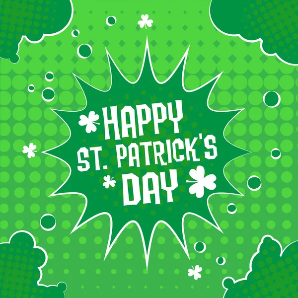 Día de San Patricio Fondo Verde — Vector de stock